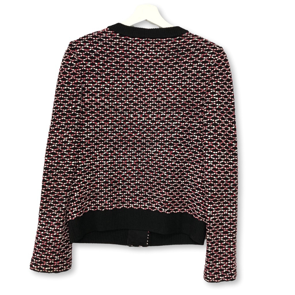 St John Knit Caviar Tweed Zip Front Cardigan Jacket Petite - Picture 2 of 10